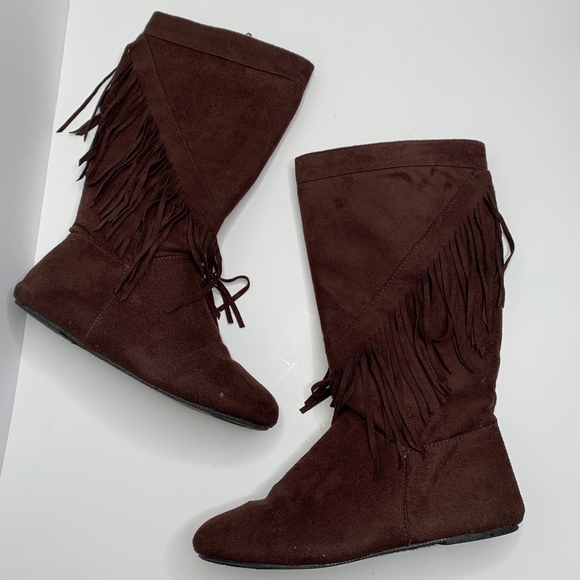 Rue21 Shoes - Rue 21 | Brown Fringed Boho Boots size 7